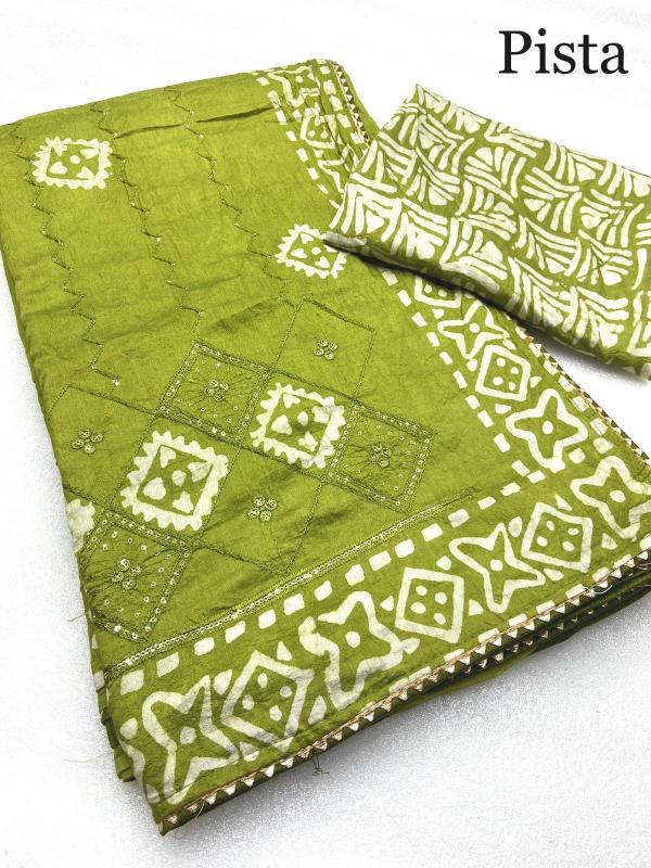 Vinayak batik print designer saree wholesale market in surat